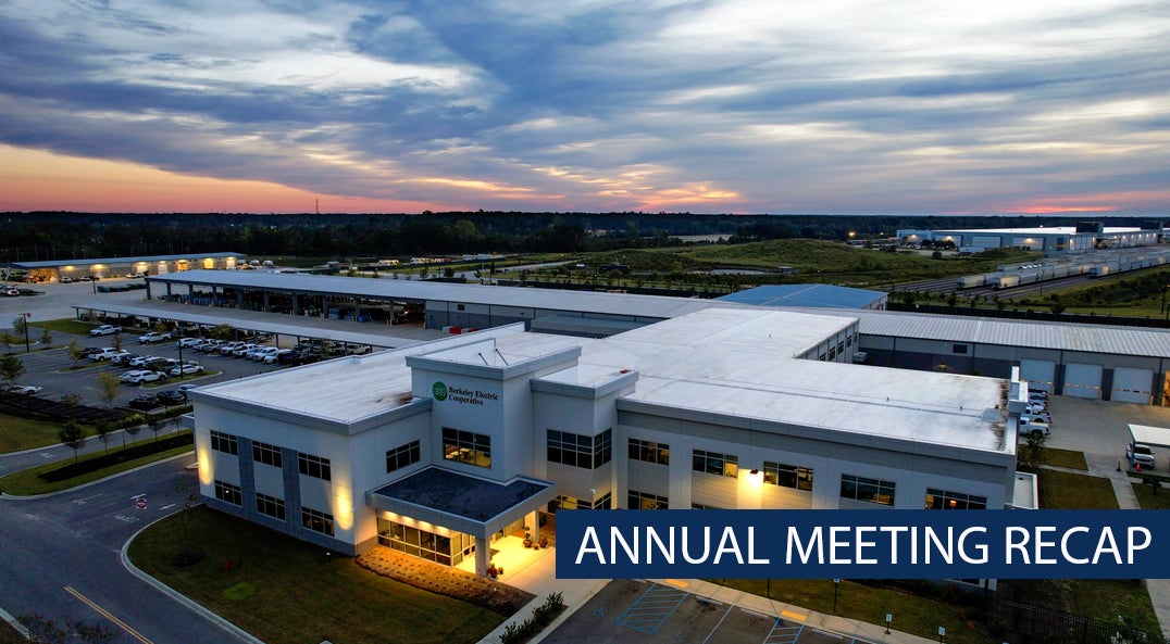 aerial view of moncks corner headquarters at sunrise