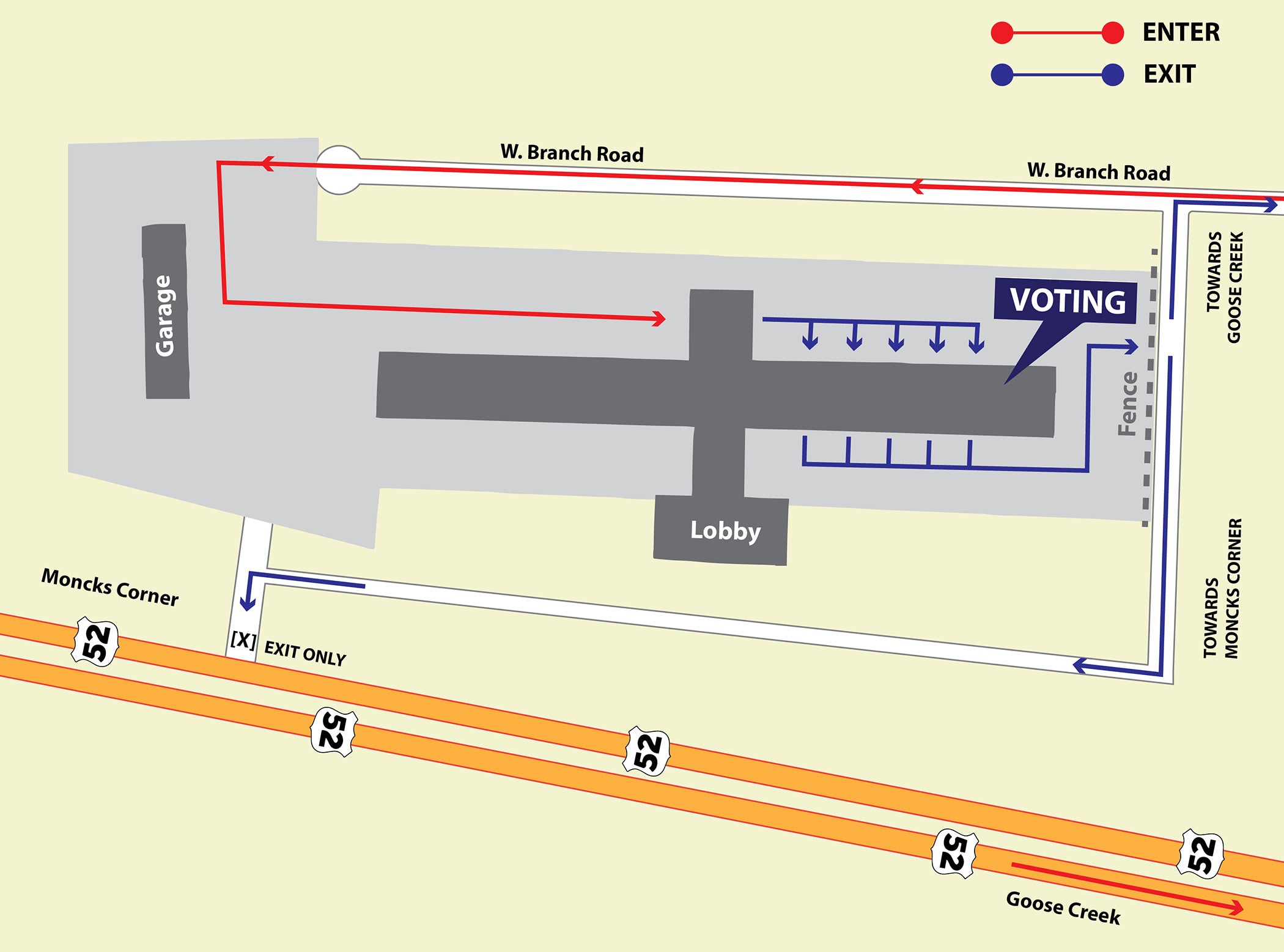 Moncks Corner annual meeting map