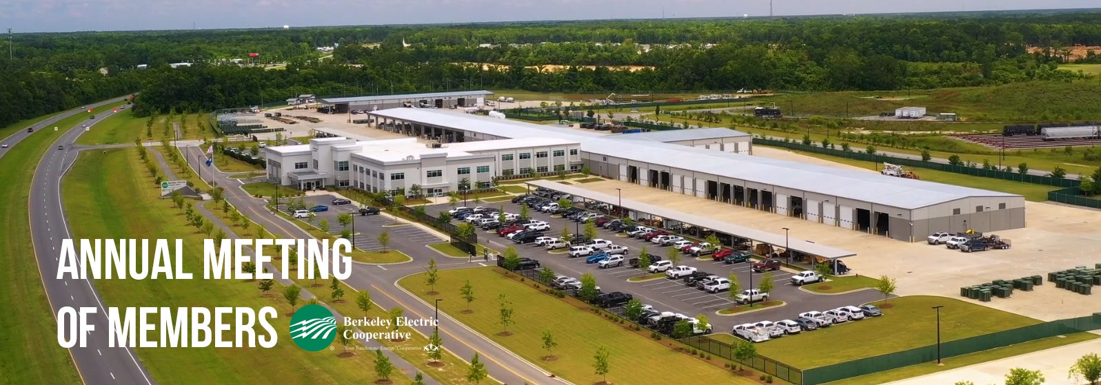 aerial view of MC HQ looking north towards Moncks Corner