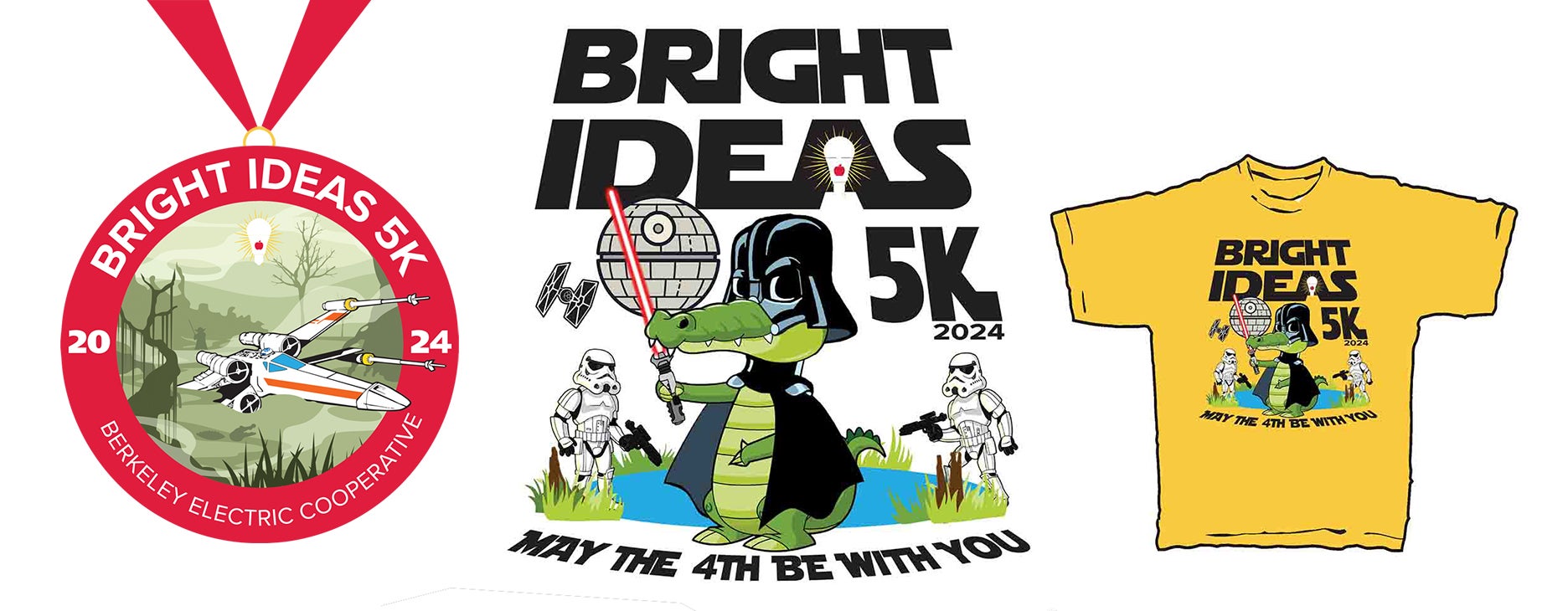Bright Ideas medal and t-shirt design