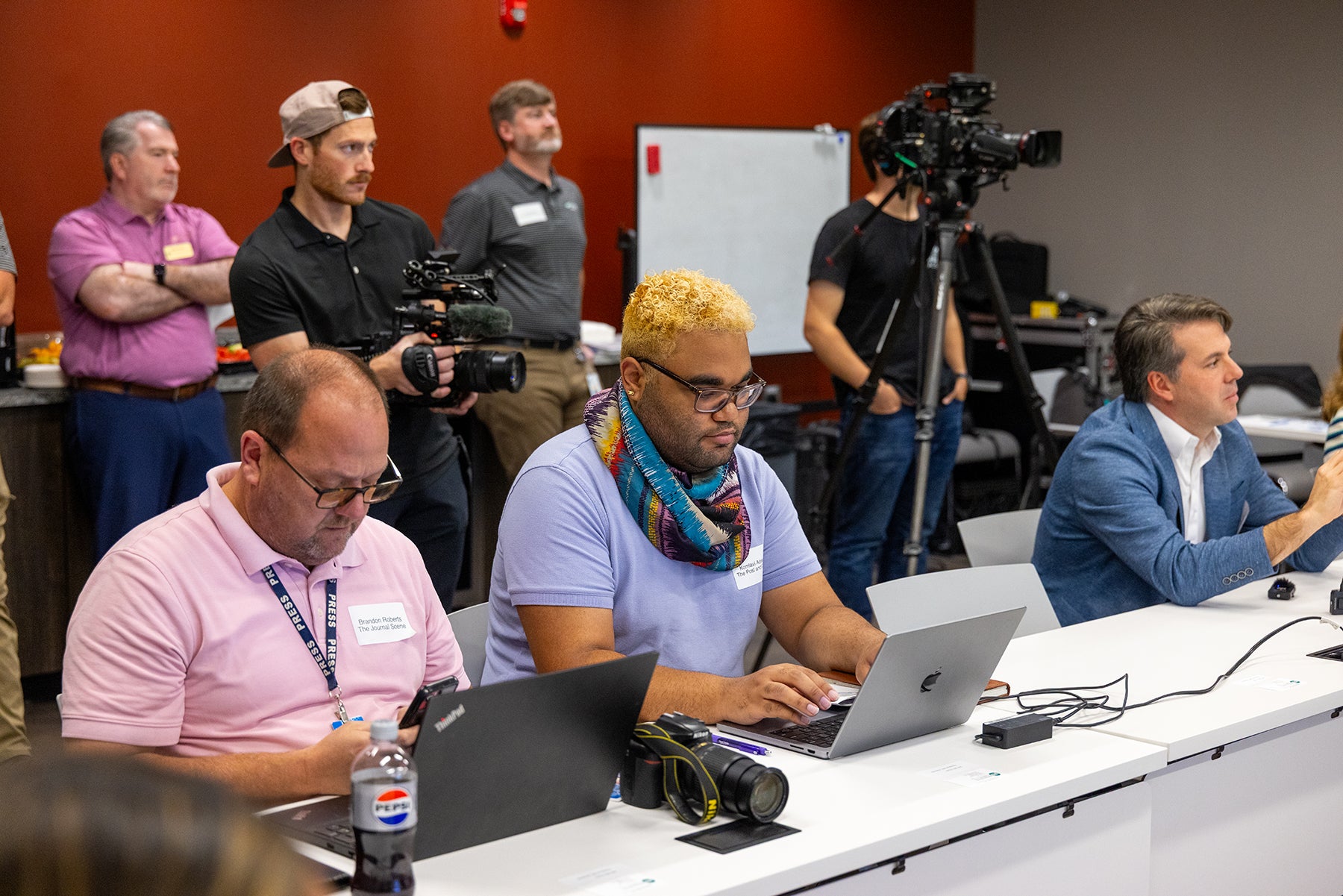 Group of reporters at co-op media day